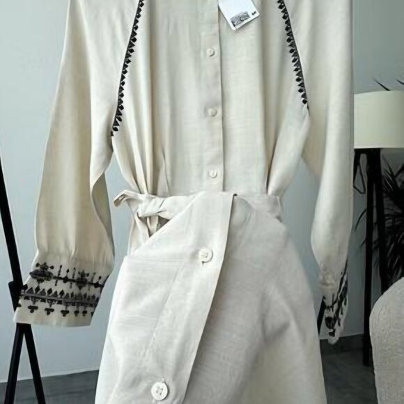 H&m linen midi kaftan dress - Picture 3 of 7